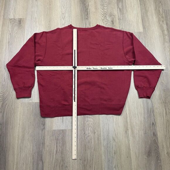 Roots Athletics Sweatshirt Mens XL Red Crewneck Pullover Flag Logo International - Picture 11 of 14